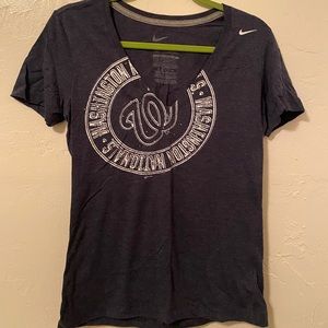 Nike Slim Fit Washington Nationals Blue/Grey Tee